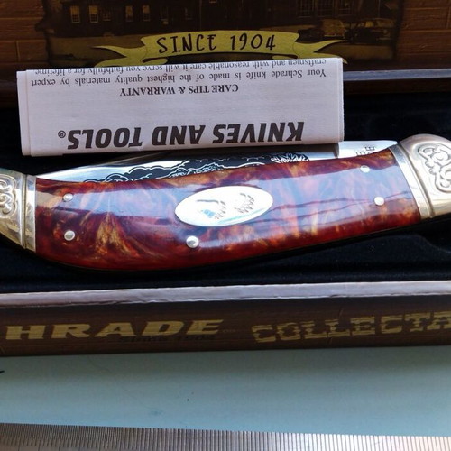 Schrade Limited Edition 2007 Handmade Knife with Bear Engraving Acrylic New