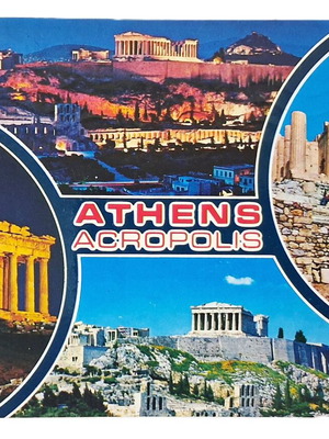 Athens Acropolis Vintage Postcard 1989 Used