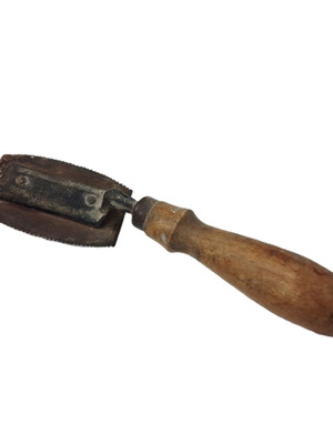 Vintage Double-Edged Veneer Saw used with Wooden Handle