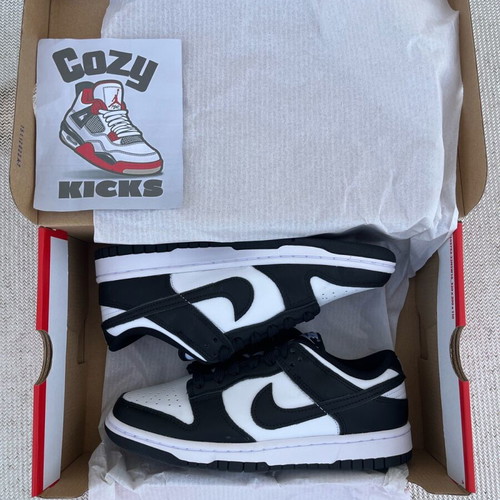 Nike Dunk Low Panda new, size 38.5, black and white