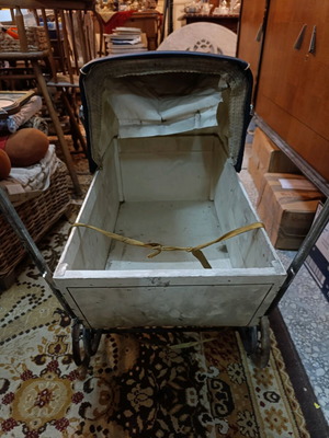 Vintage children's antique stroller used, 1950s