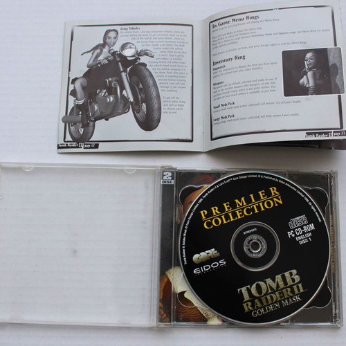 Tomb Raider II Golden Mask PC game used, 2-disk pack