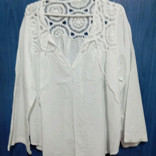 Women's blouse new, cotton, white