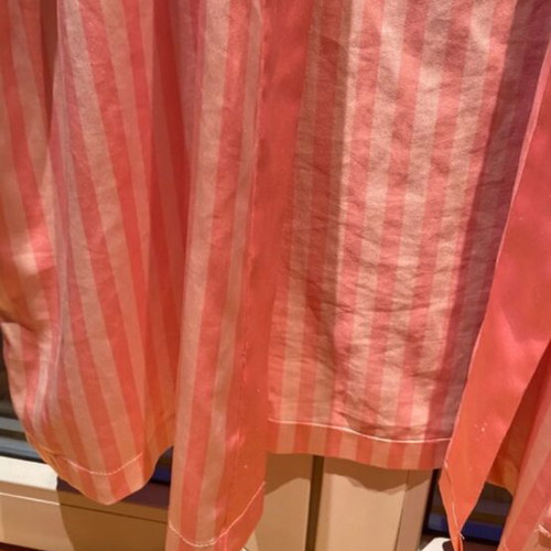 Victoria's Secret satin short robe with piping, white and pink