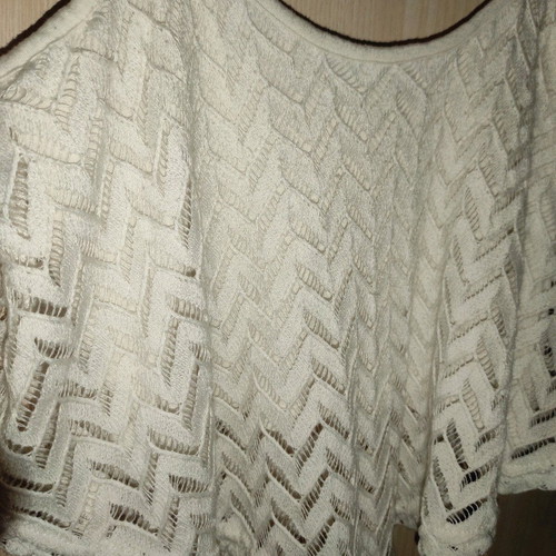 Blouse short used, white, size M