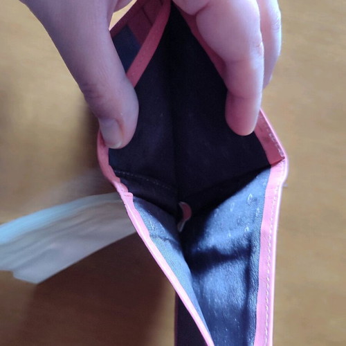 Pink leather small wallet new