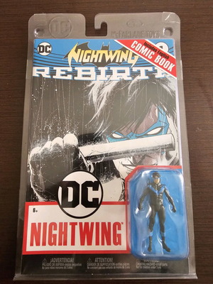 Nightwing DC Rebirth action figure new with comic book