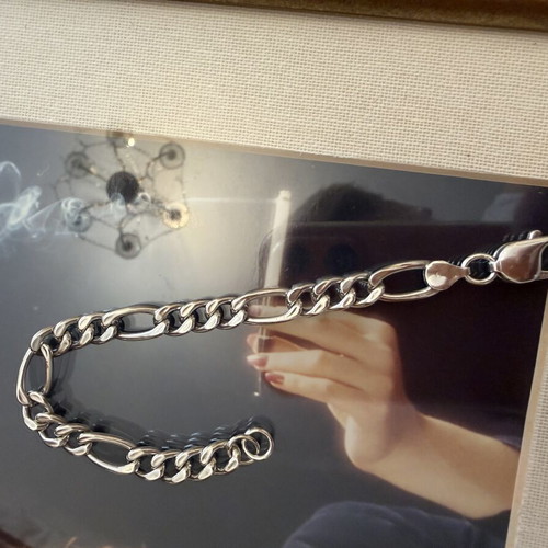 Silver bracelet for slim wrist 18.3 cm unisex like new