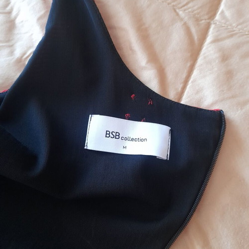 Bsb midi dress new, black and red