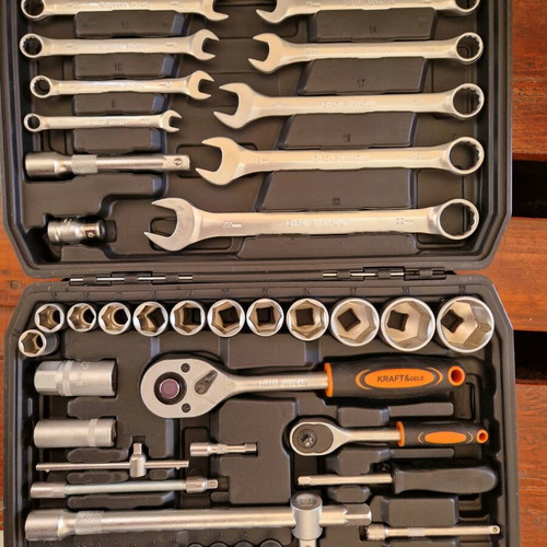 Tool kit workshop wrench set 82 pieces new