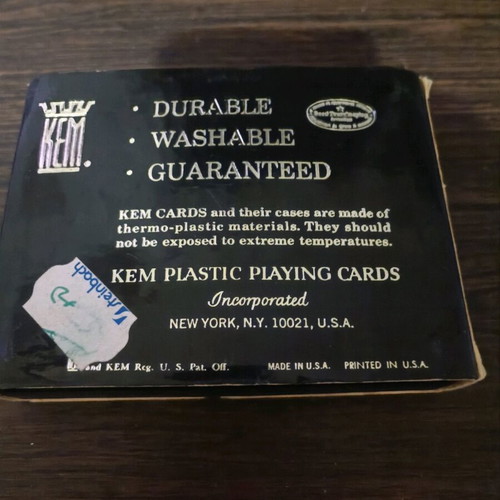 KEM USA collectible playing cards like new with plastic case