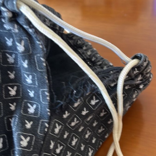 Playboy Style Backpack Used, Black and White for Gym and Daily Use