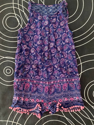 Παιδικό φορμάκι κορίτσι boho playsuit μωβ σαν καινούργιο 6-7 ετών
