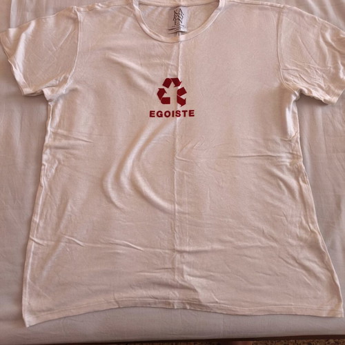 Zoe Karssen "Egoiste" unisex T-shirt size L like new, white