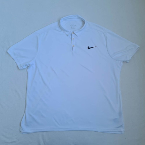 Nike Court Dri-Fit men's tennis polo shirt XXL, white, short sleeve