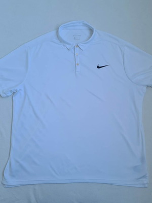 Nike Court Dri-Fit men's tennis polo shirt XXL, white, short sleeve