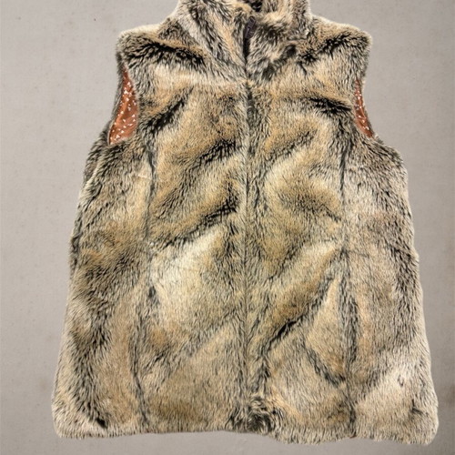 Fur vest like new, beige, size XS
