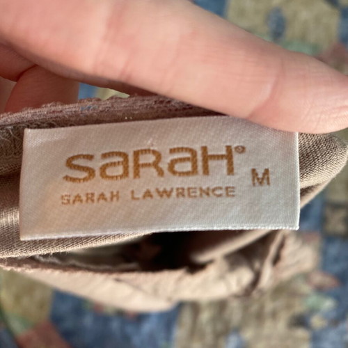 Vintage beige top Sarah Lawrence new, cotton 2000s
