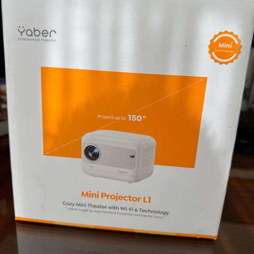 Mini Projector L1 Yaber like new with Wi-Fi 6 and 150" theater