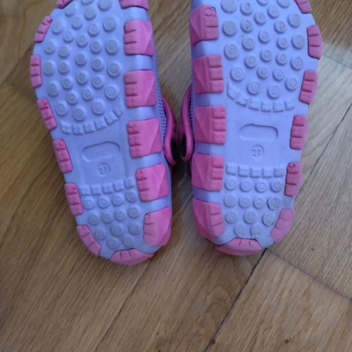 Children's slippers size 27 like new, pink multicolor