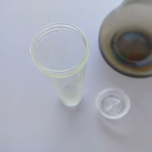 Κανάτα παλιά μεταχειρισμένη γυαλί με μέταλλο