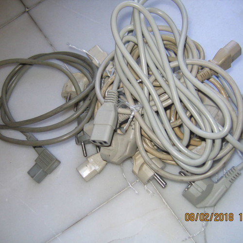 Computer power cords used in excellent condition, black and gray