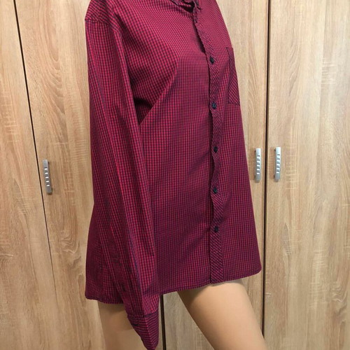 Fishbone Shirt new, size L, burgundy and black