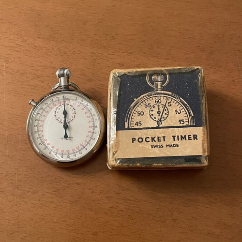 Swiss Pocket Timer like new with original box