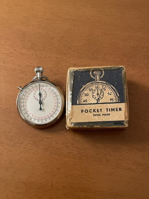 Swiss Pocket Timer like new with original box