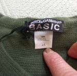 D&G t-shirt γυναικείο καινούργιο, λάδι πράσινο μέγεθος M