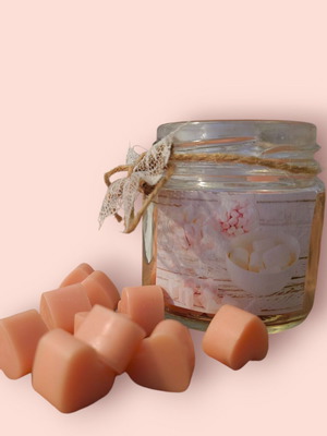 Wax melts σε βαζάκι καινούργια με άρωμα Marshmallow