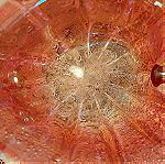  κρύσταλλινο σταχτοδοχειο σε σχήμα καρδιάς, χειροποίητο από φυσητήρες γυαλι με φυσαλιδες