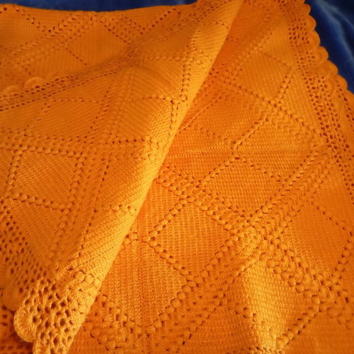 Woolen handmade blanket like new, 200x200 cm, heavy