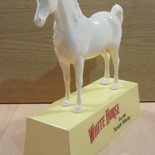 White Horse Scotch Whisky old promotional plastic statue used