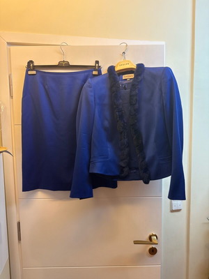 Miss Torrente set of 3 blue pieces with mink fur detail like new