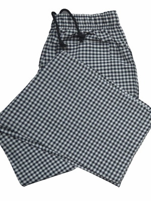 Chef pants unisex checkered black and white size medium new