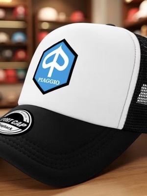 Καπέλο Trucker Piaggio Classic Μαύρο & Άσπρο καινούργιο