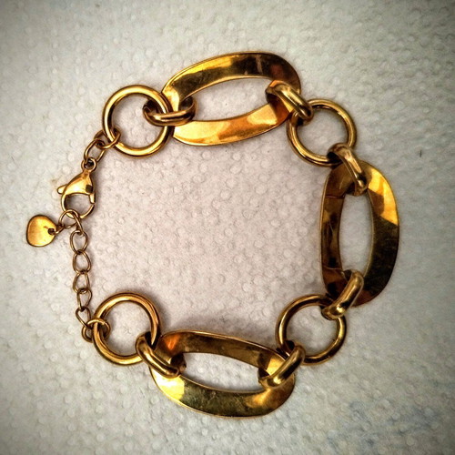 Steel bracelet women’s like new, gold color