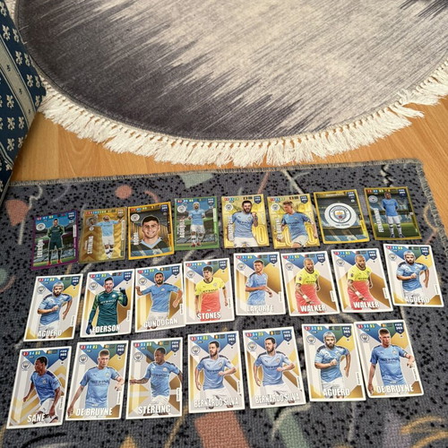 Adrenalyn XL Manchester City cards used, set