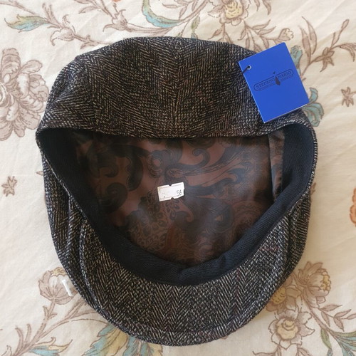 Tragiaska hat Stefano Mario new, wool, grey and brown