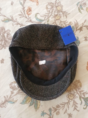 Tragiaska hat Stefano Mario new, wool, grey and brown