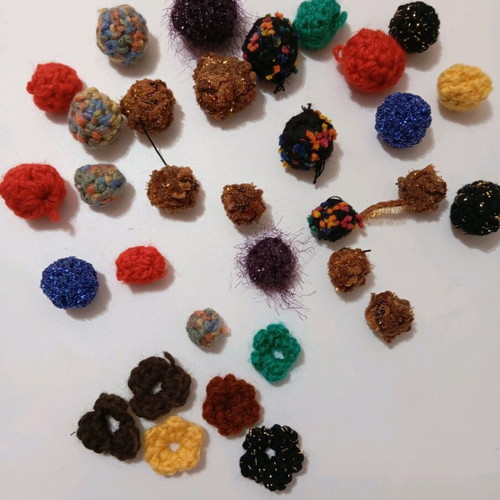 Handmade knitted balls pack of 32 new