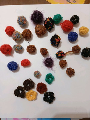 Handmade knitted balls pack of 32 new