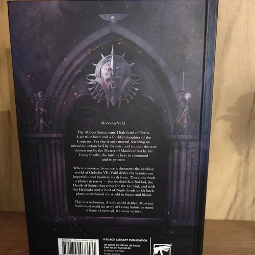 Warhammer 40K Morvenn Vahl: Spear of Faith hardcover like new