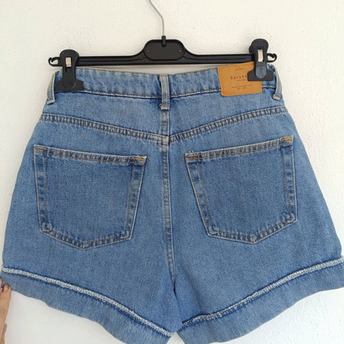 Bershka Blue Denim High Waist Shorts Like New, Size 36