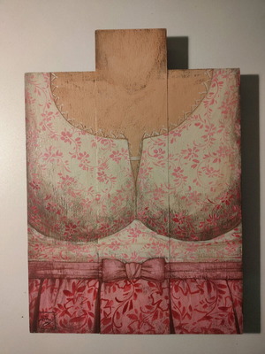 Χειροποίητη vintage ξύλινη κρεμάστρα για κολιέ μεταχειρισμένη