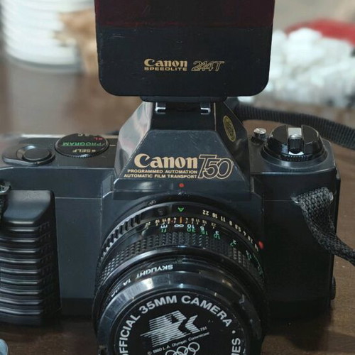 Canon T50 camera used, official 1984 Olympic Games model