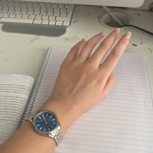 Curren women's watch new, steel, gray and blue