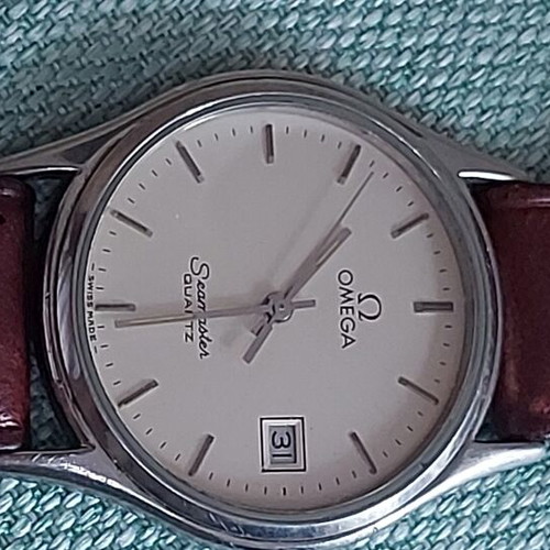 Omega Seamaster quartz date watch unisex 34mm