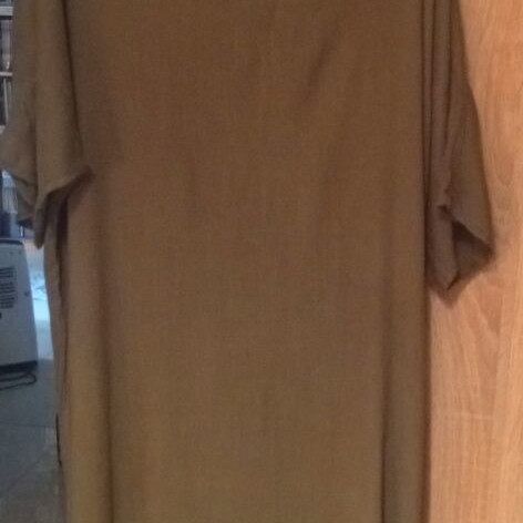 Women's long khaki dress with 3/4 sleeves, like new